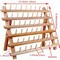 60-Spools Wooden Thread Holder Sewing And Embroidery Thread Rack And Organizer Thread Rack For Sewing With Hanging Hooks